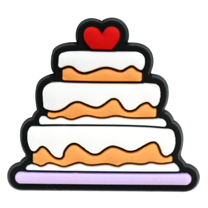 Wholesale Random 100pcs Valentine' s Day Series Wedding Dessert Cartoon Croc Charms