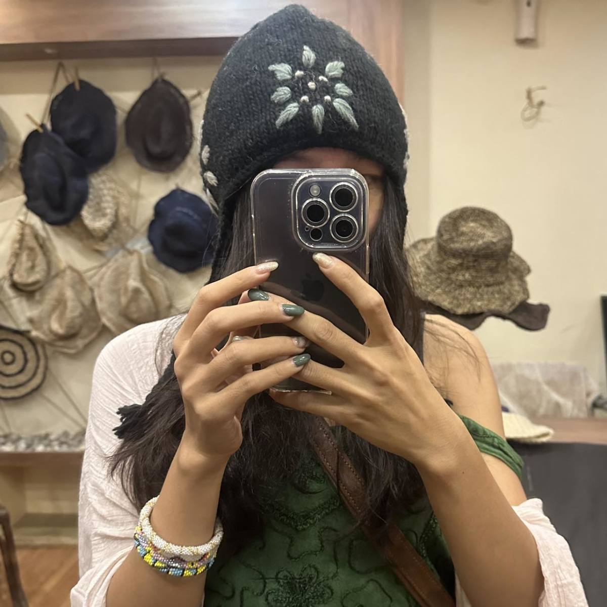 Wholesale Wool Warm Rainbow Plus Velvet Thick Earmuffs Beanie