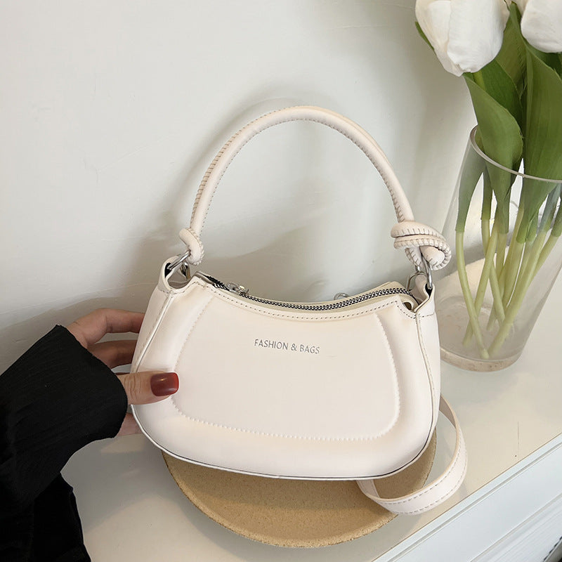 Wholesale Pressed Solid Color Chain Versatile Underarm Bag