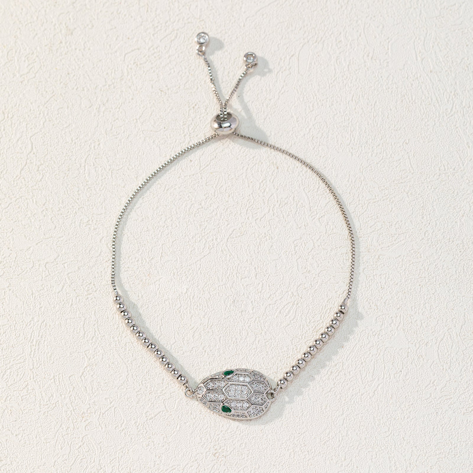 Wholesale Pickaxe Colored Diamond Gold Snake Animal Bracelet