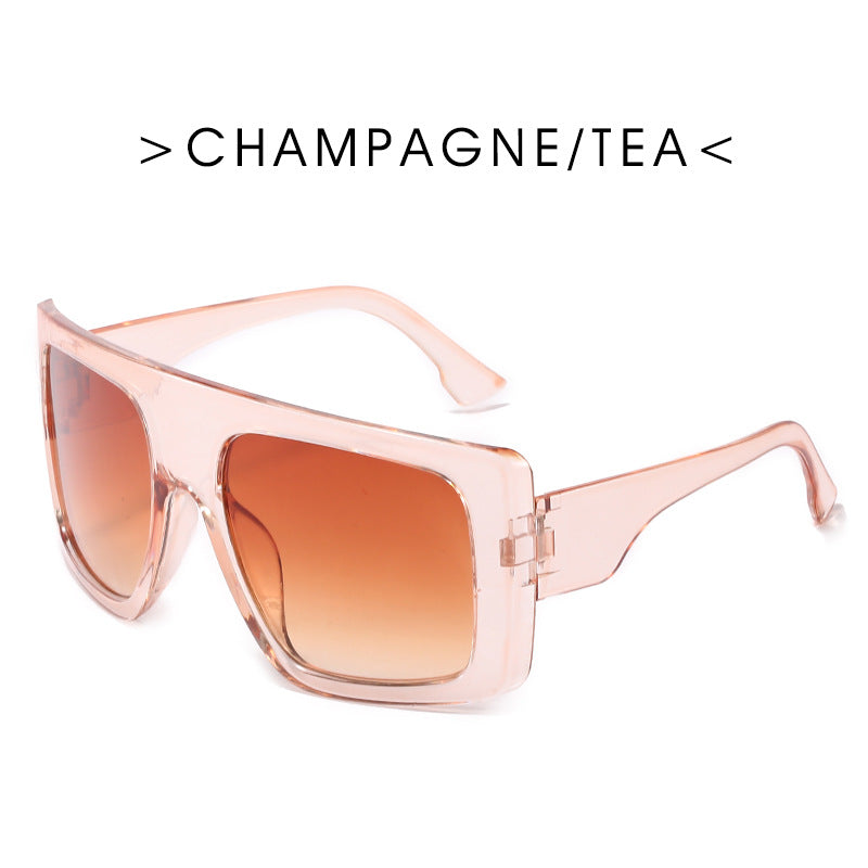 Wholesale Large Frame Square Beach PC Sunglasses