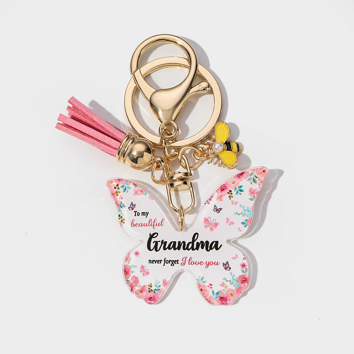 Wholesale Butterfly Shape Acrylic MOM Pendant Key Chain