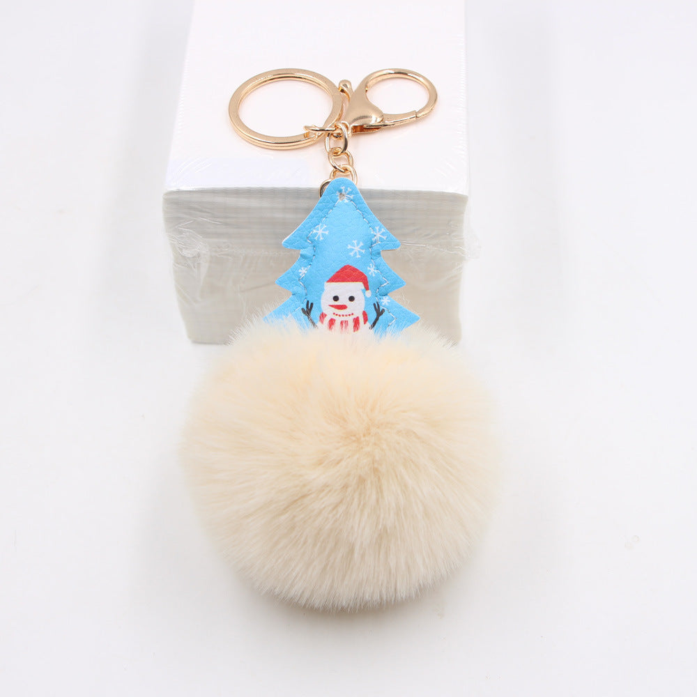 Wholesale Christmas Fur Ball Keychain