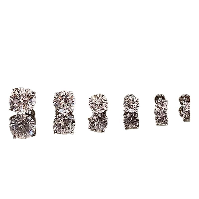 Wholesale Flash Series Huazi claw-set zircon ear bone stud earrings