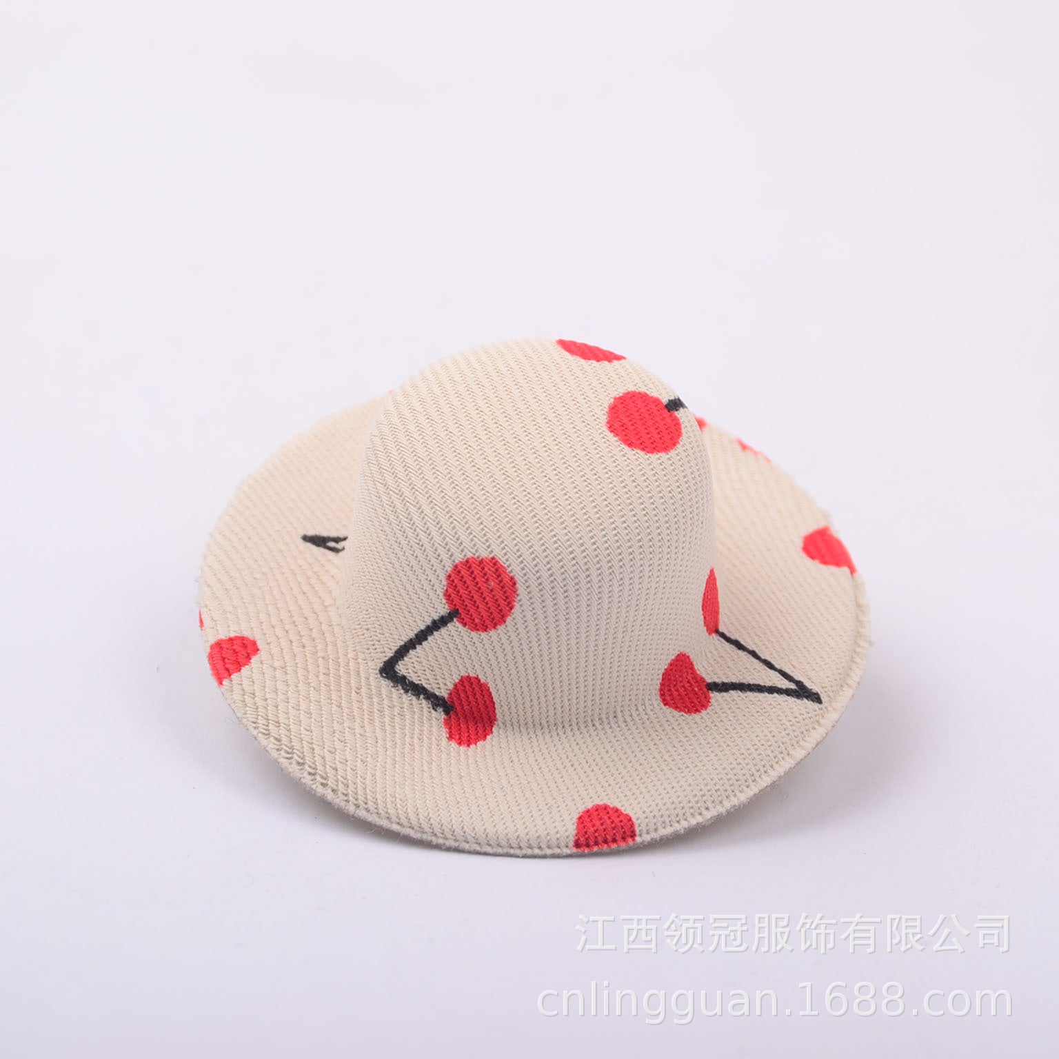 Wholesale Mobile phone pendant perfume holder hat ornaments doll accessories diy hand-made Meng Qiqi hat vintage printing 5.8CM