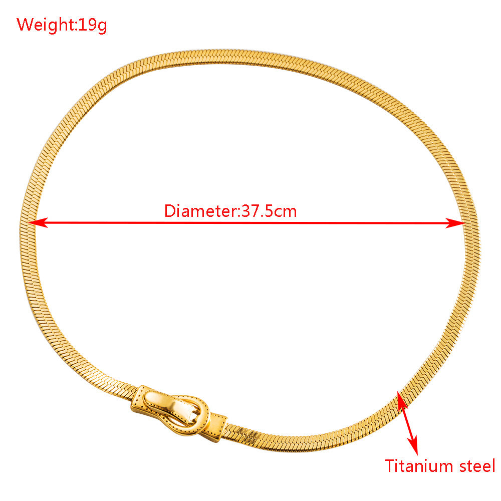 Wholesale Snake Bone Chain Necklace Zircon Pendant Electroplated Alloy Magnetic Clasp Women S Collarbone Jewelry Boutique Resale Gift