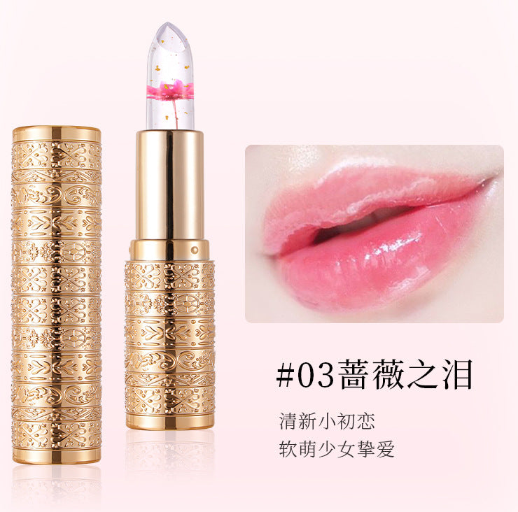 Wholesale non-fading non-stick cup petal jelly color changing lipstick