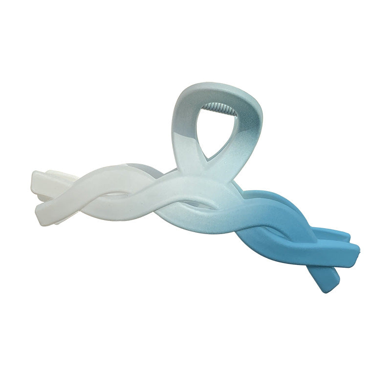 Wholesale Plastic Gradient Twist Frosted Hair Clips
