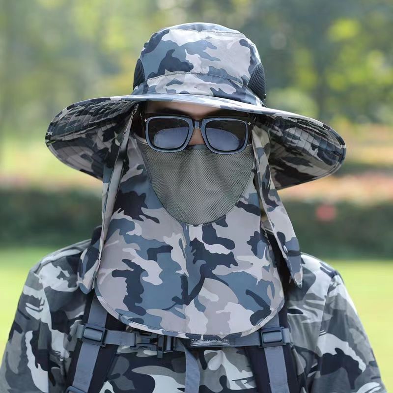 Wholesale Comprehensive Sun Protection Waterproof Face Covering Outdoor Fisherman Hat