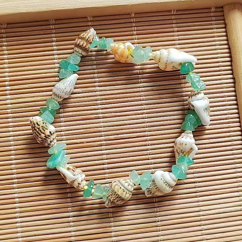 Wholesale Ocean Style Natural Gravel Shell Conch Bracelet
