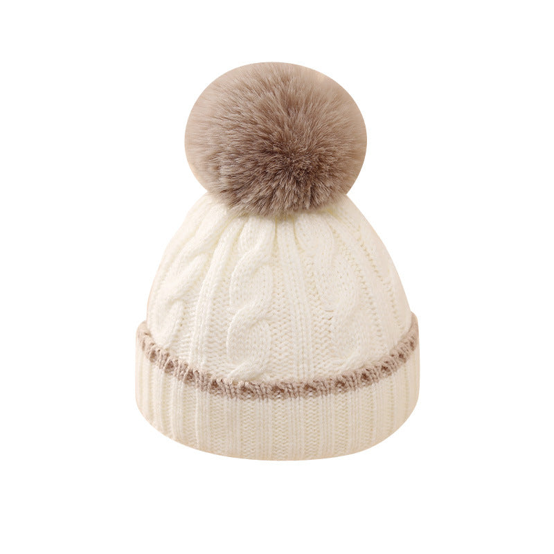 Wholesale Winter 0-12 Months Baby Hat Knitted Hat Outdoor Cold-proof Woolen Hat