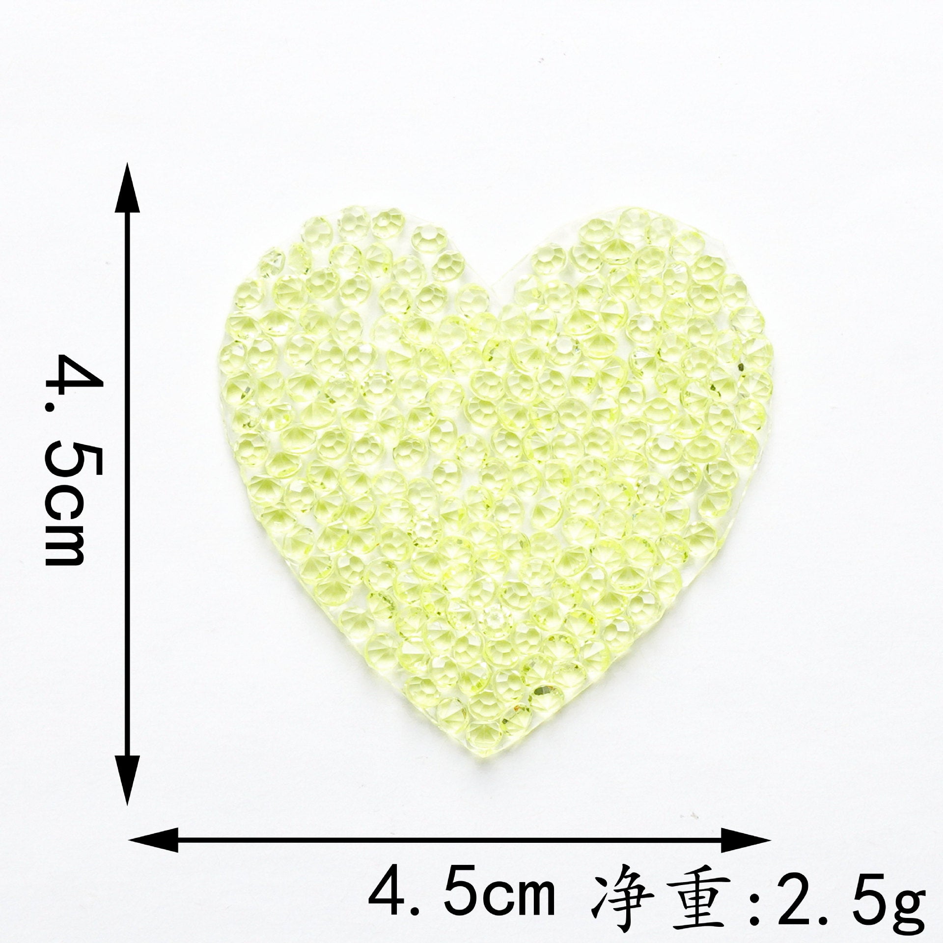 Wholesale 6 color hot melt adhesive heart-shaped rhinestone embroidery DIY Patches