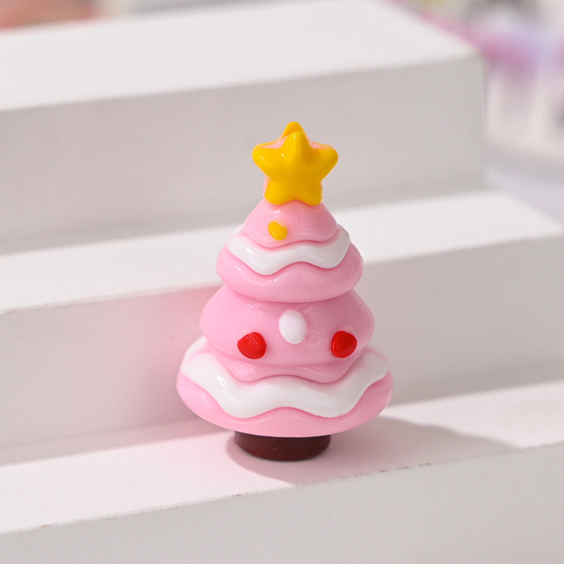 Wholesale 10pcs/pack  Colorful Christmas Tree Beads  3D Focal Beads