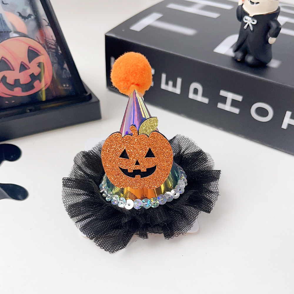 Wholesale Halloween Funny Pumpkin Ghost Bat Side Clip Top Clip