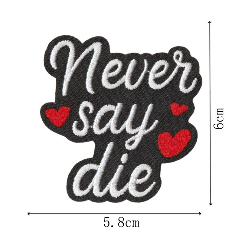 Wholesale English Letter Heart Embroidered Patches Polyester Cotton Iron On Applique For Coat Bag Decor Chic Fashion Gift Boutique Resale Set