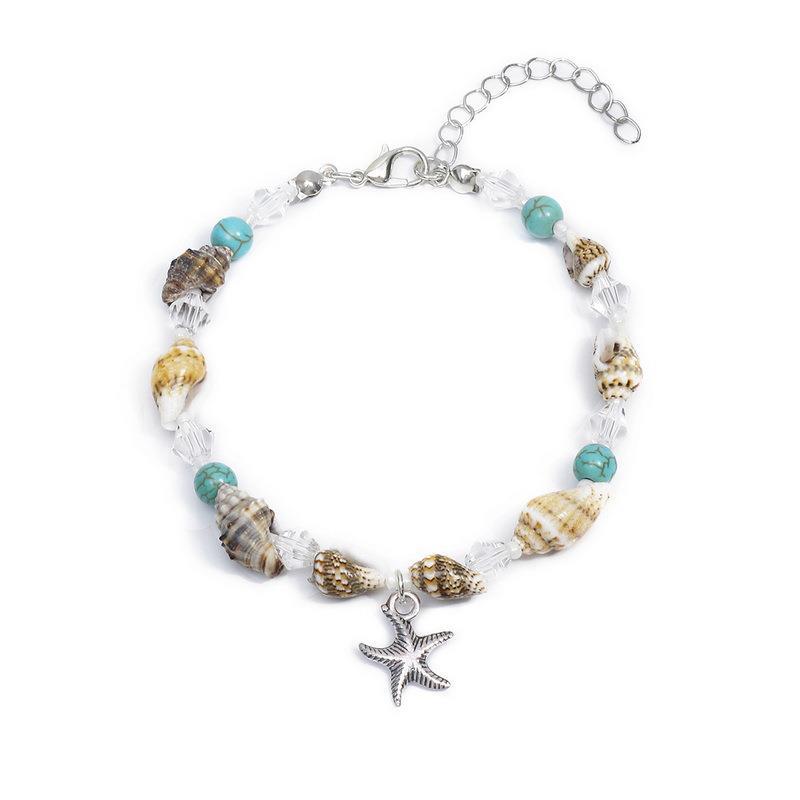 Wholesale Conch pearl turquoise bracelet starfish shell bracelet