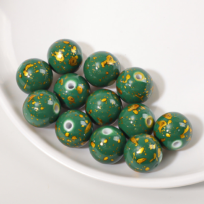 Wholesale 16mm 10PCS Acrylic Spray Painted Colored Round Beads