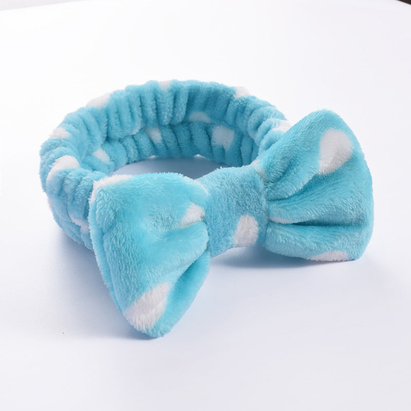 Wholesale Plush Makeup Bow Headband