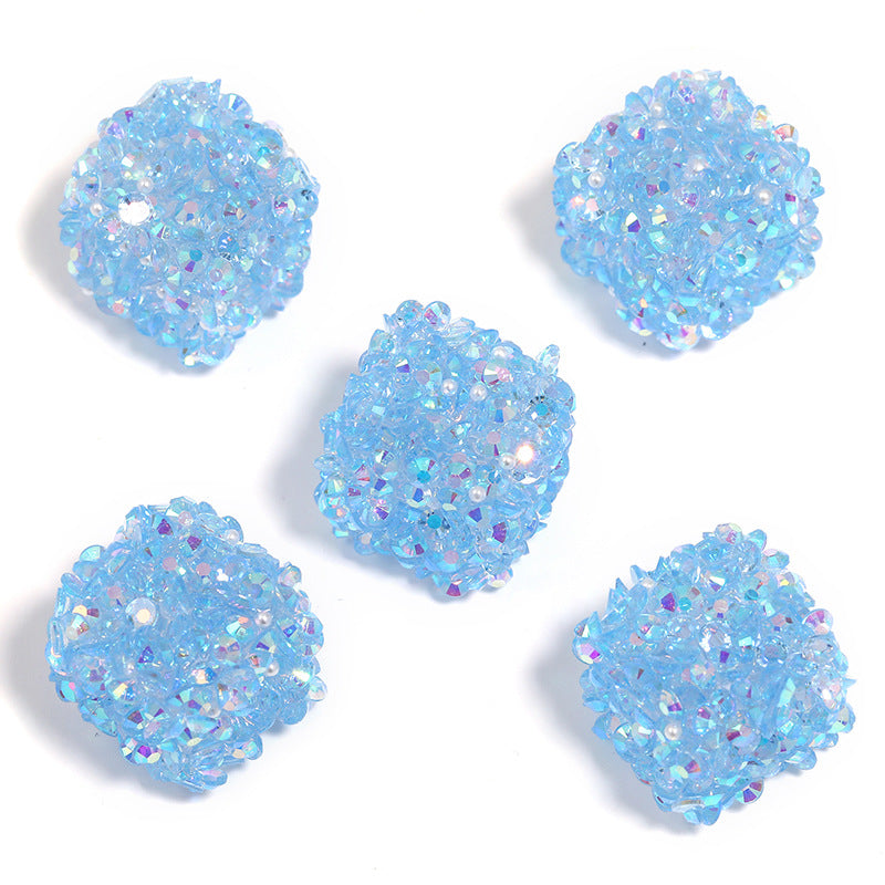 Wholesale 10pcs Colorful Resin Diamond Soft Sugar Beads