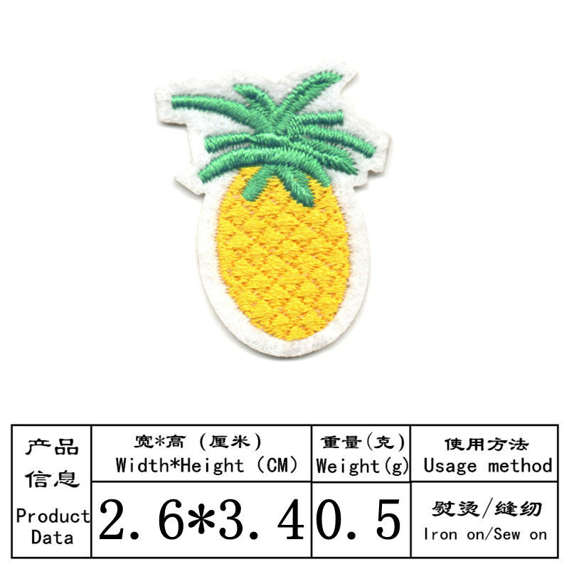 Wholesale Cartoon flower fruit smiley face animal embroidery DIY Patches