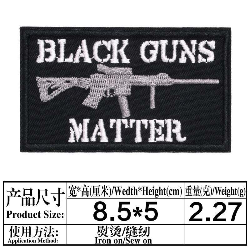 Wholesale Black White Letter Embroidery Patch Chic Decorative Cloth Badge For Jeans Party Craft Supply