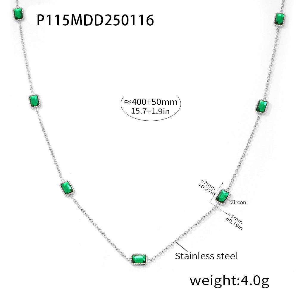 Wholesale Zircon Necklace suit Niche Temperament Ladies Accessories