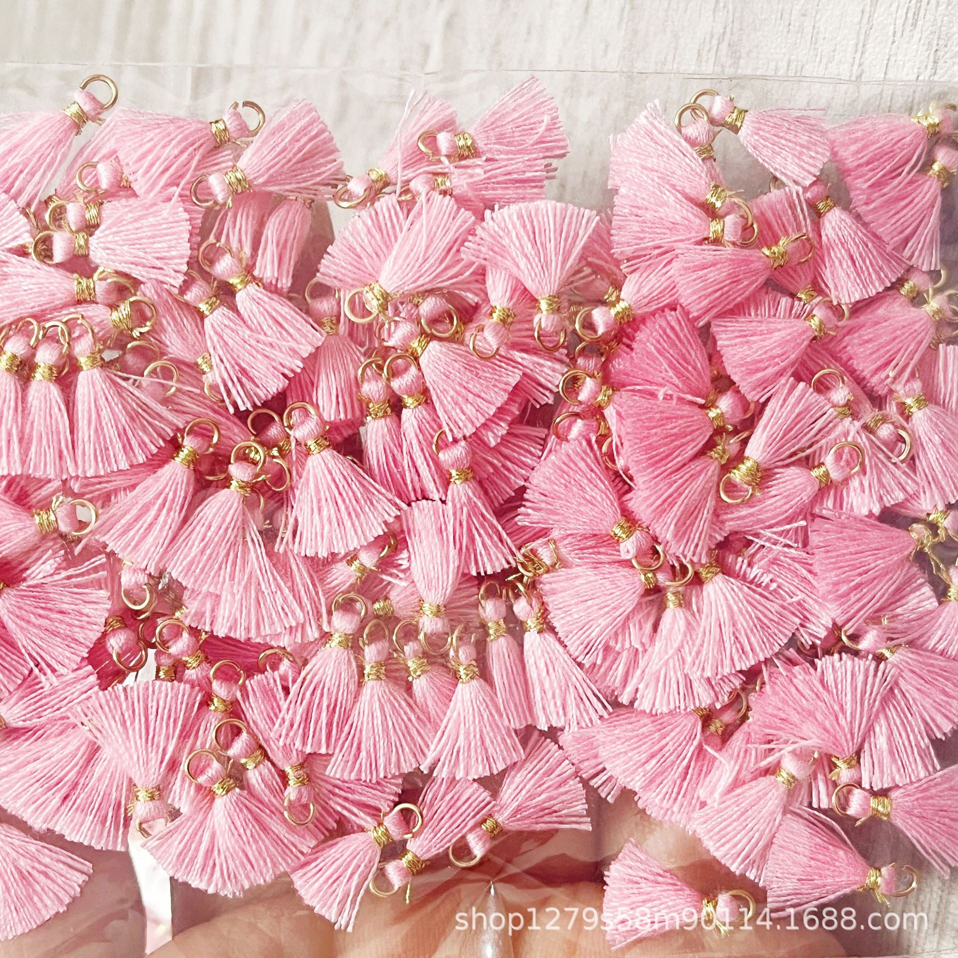 Wholesale 100PCS Mini Cotton Tassel  Earrings Hair Accessories Bracelet