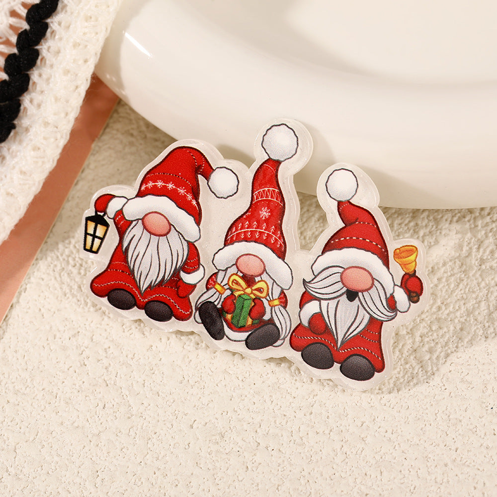 Wholesale 10pcs Cute cartoon Christmas acrylic Flatback