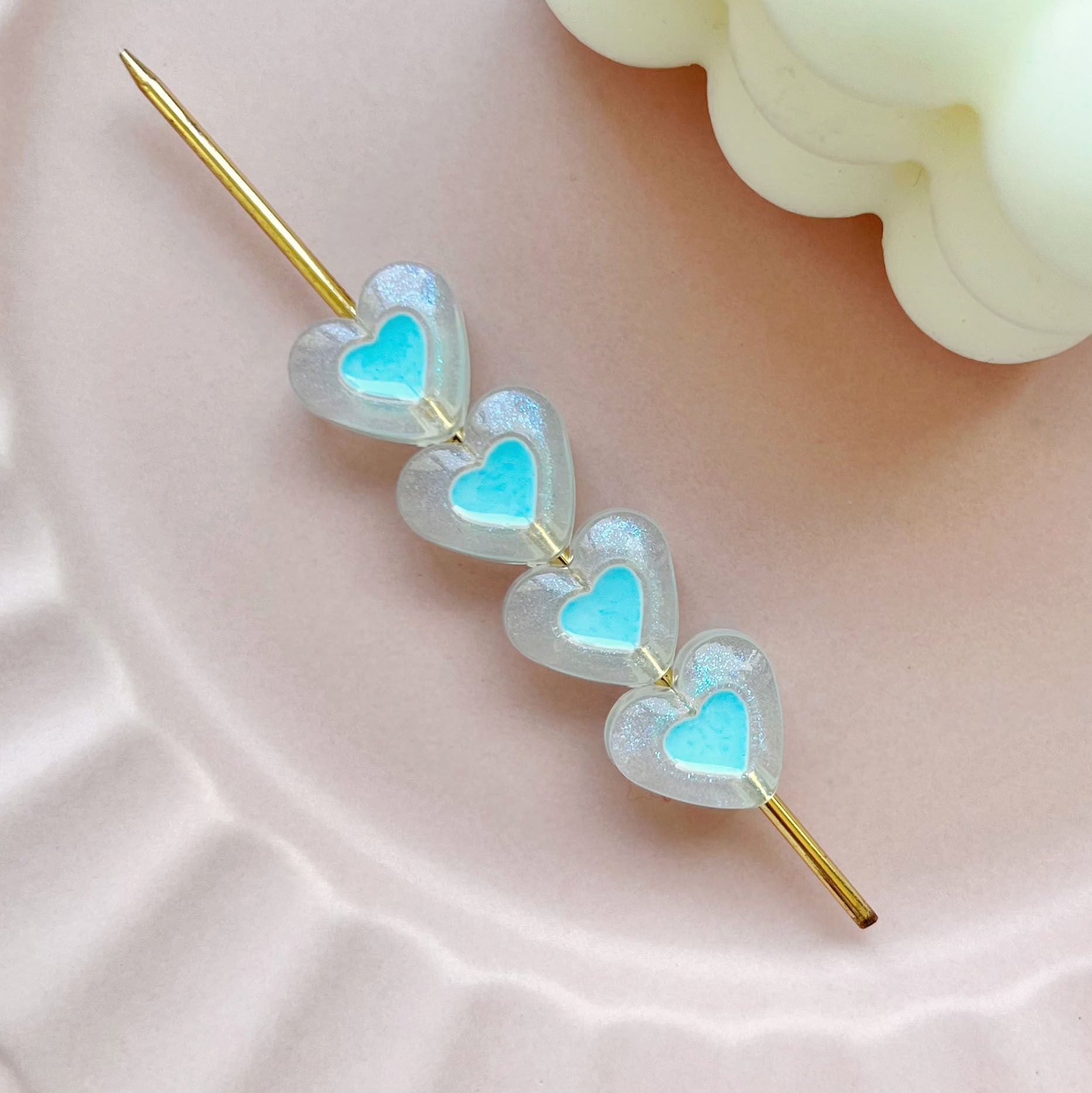 Wholesale 10pcs colorful heart Acrylic Beads