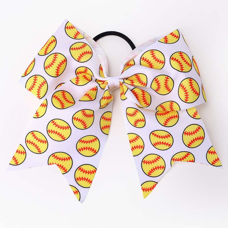 Wholesale World Cup fans children' s dovetail bow hair band Football Pattern