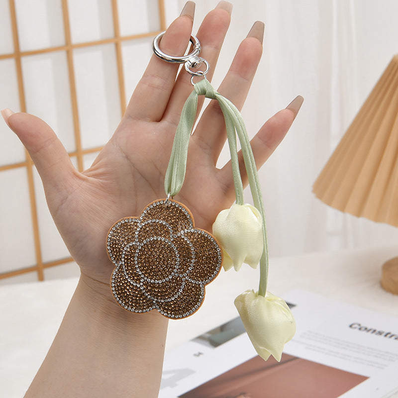 Wholesale Plum Blossom Rhinestone Keychain