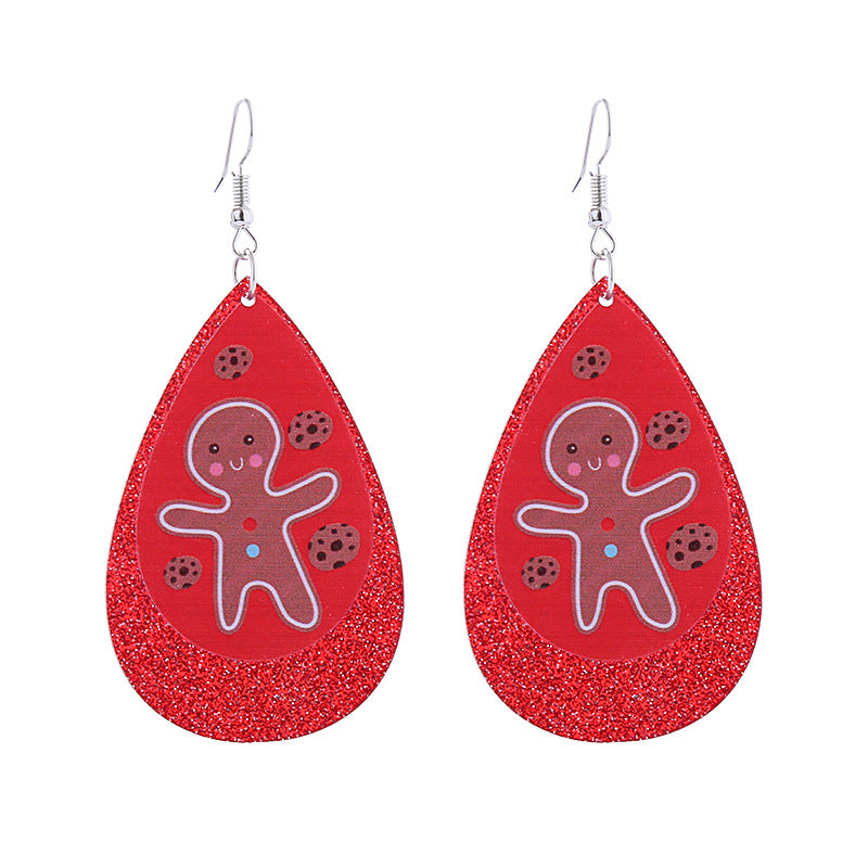 Wholesale Snowflake Elk Christmas Tree Acrylic Christmas Earrings