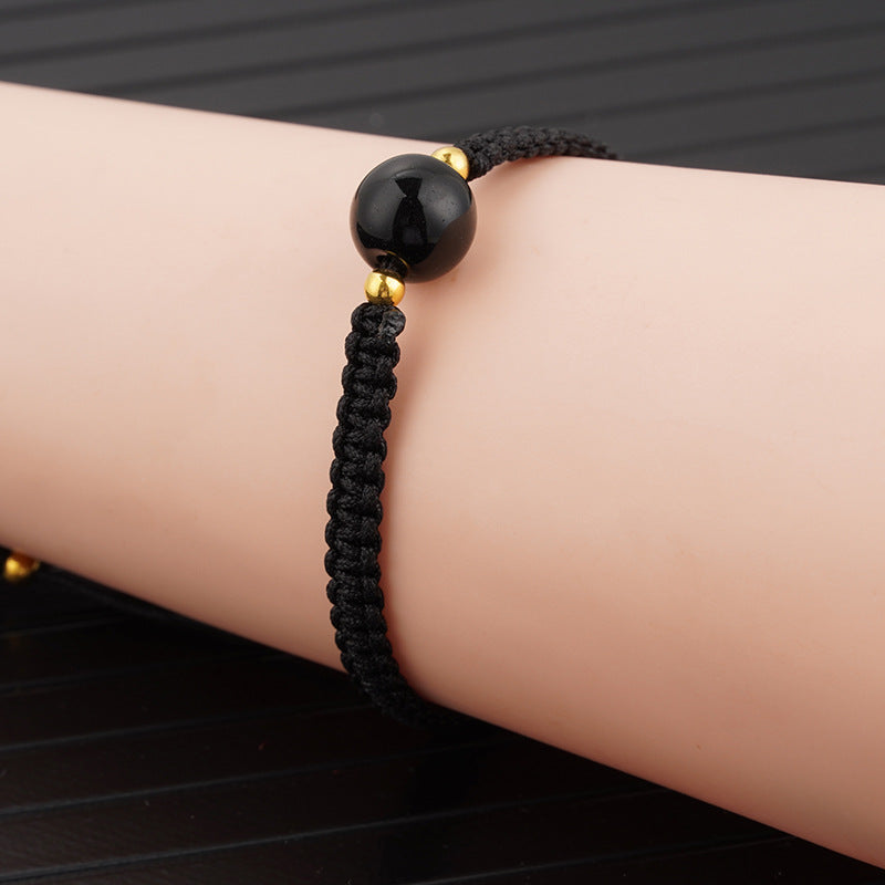 Wholesale Red Strawberry Crystal Braided Bracelet