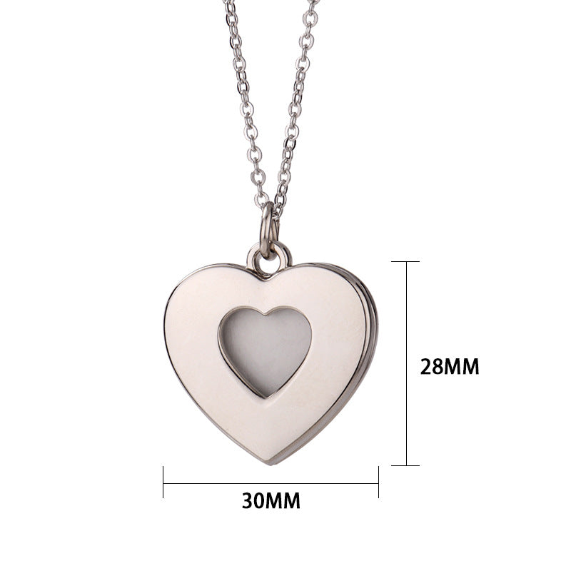 Wholesale  Hollow Heart Zinc Alloy Necklace Love  Valentine' s Day