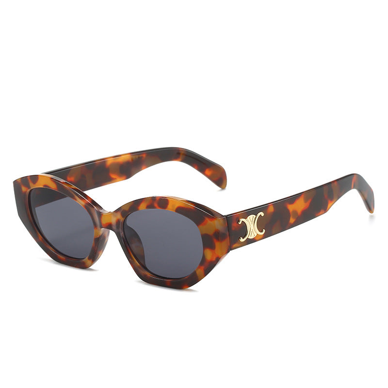 Wholesale Retro Oval Lens Multicolor Frame Sunglasses