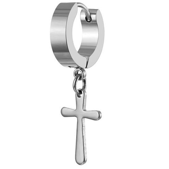 Wholesale Black Personalized Titanium Steel Long Earrings