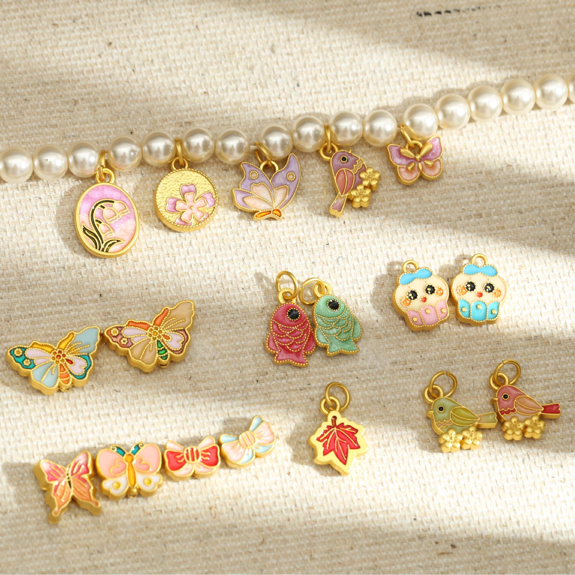 Wholesale Lily Flower Butterfly Cartoon Pendant