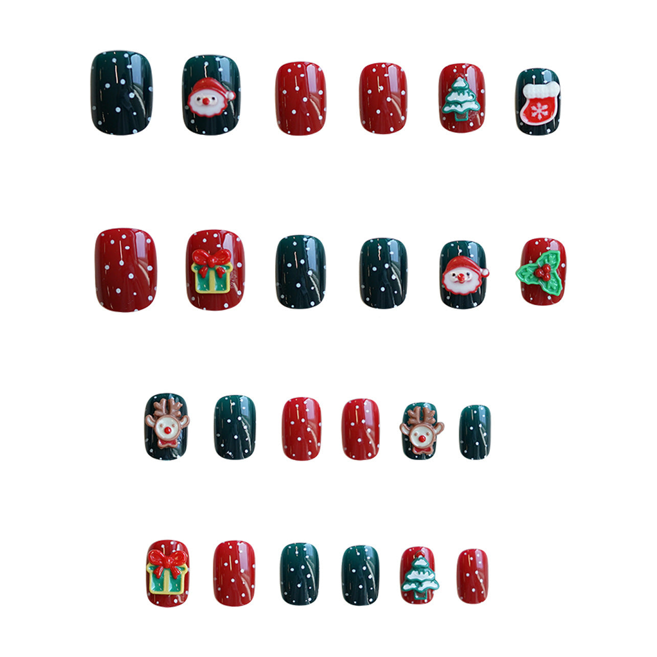 Wholesale Merry Christmas Fake Nails Christmas24 Wear Nails