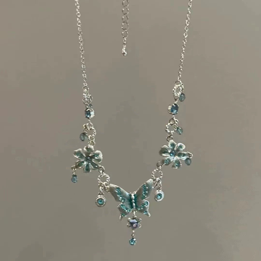 Wholesale Alloy Light Luxury Retro Forest Flower Clavicle Necklace