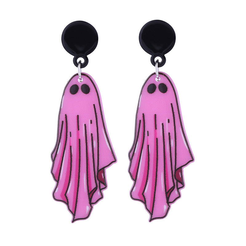 Wholesale Halloween cute funny long-legged witch ear Acrylic earrings