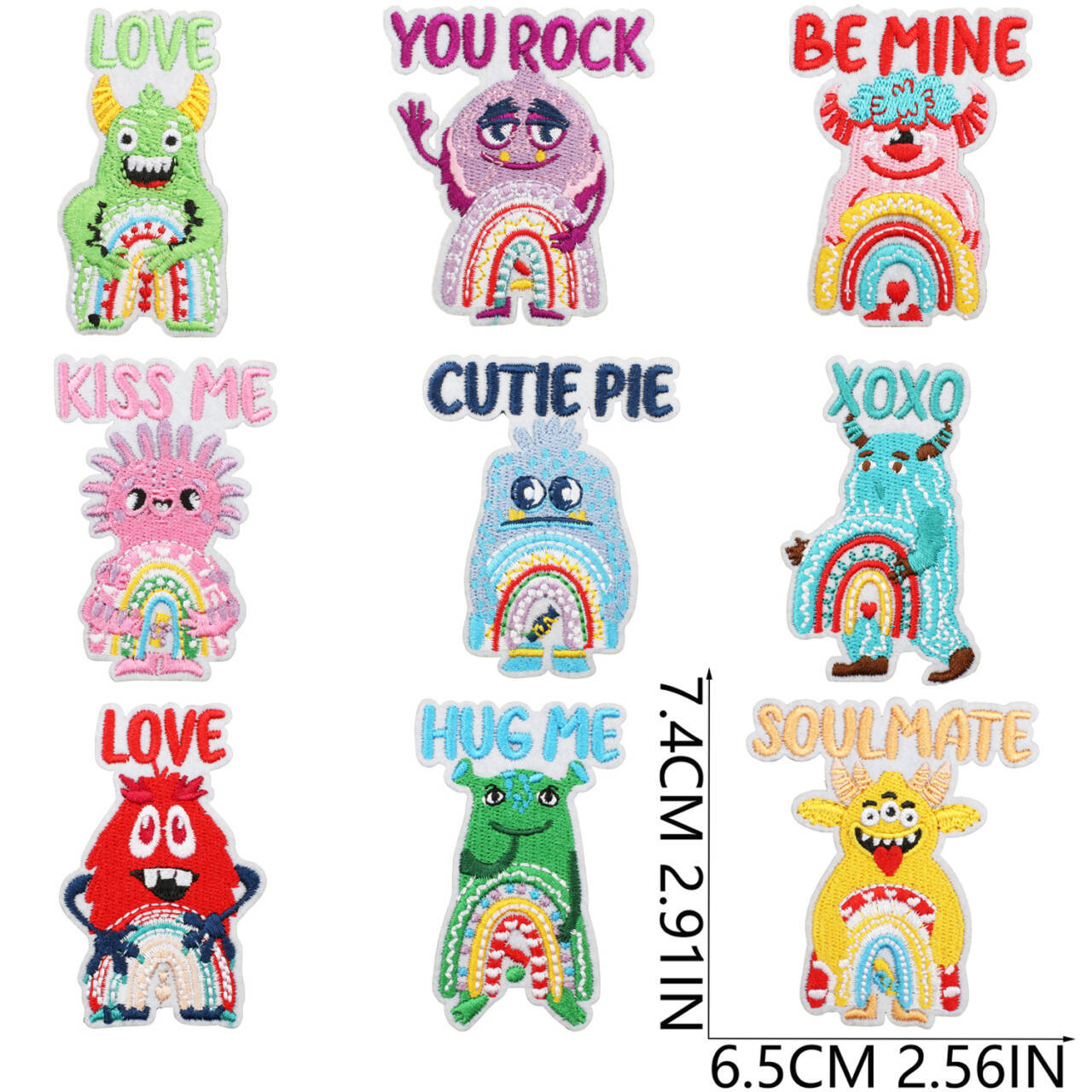 Wholesale Valentine's Day Monster Embroidered Patch FS