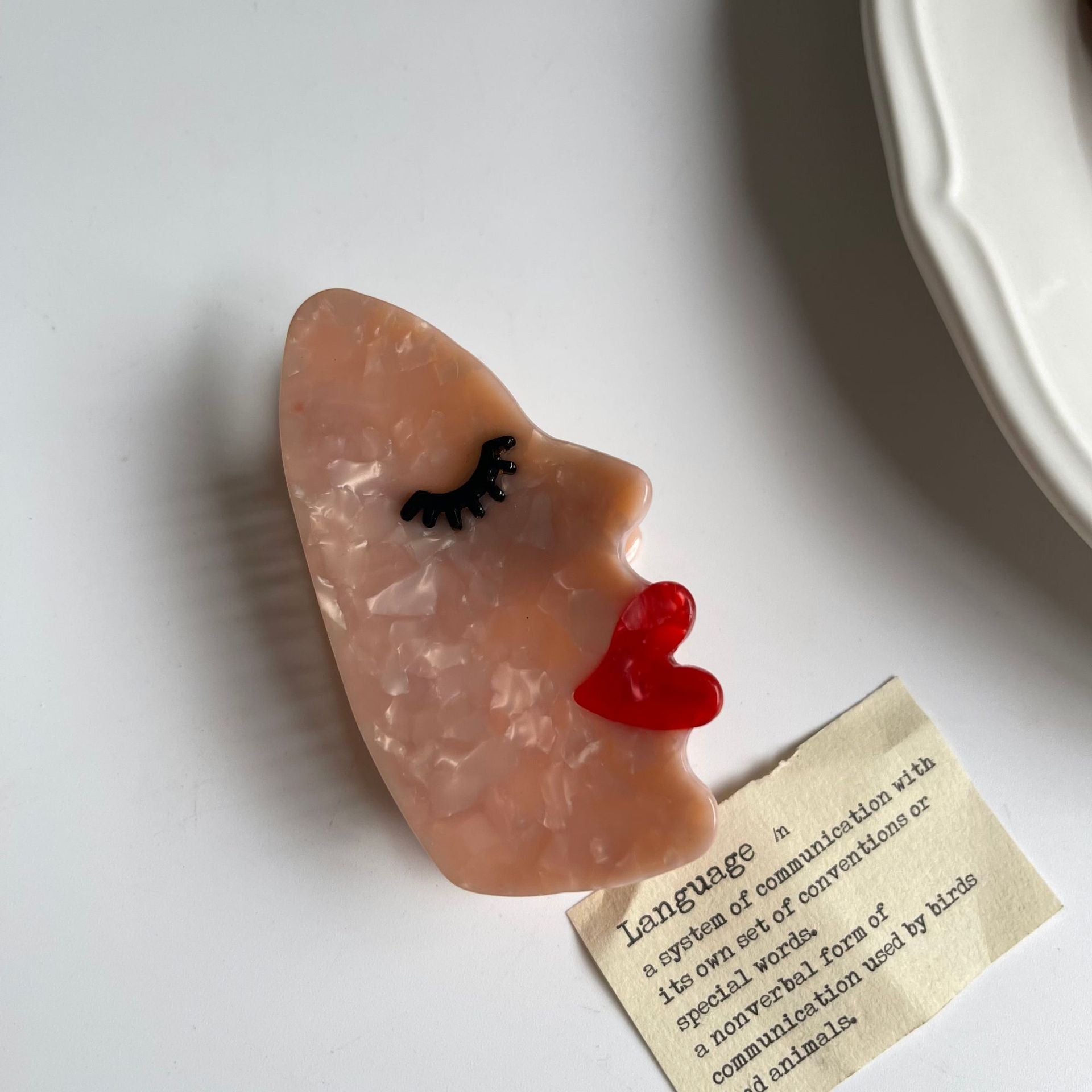 Wholesale Palm Smiley Bouquet Acetate Hairpin