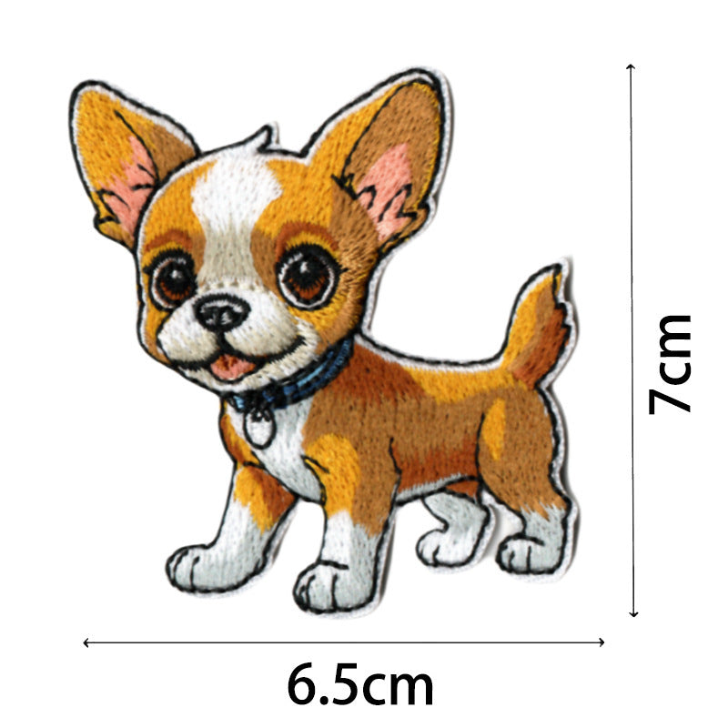 Wholesale Cartoon Puppy Embroidered Patches Set Of 9 Cute Applique Badges For Coats Fashion Accessory Gift