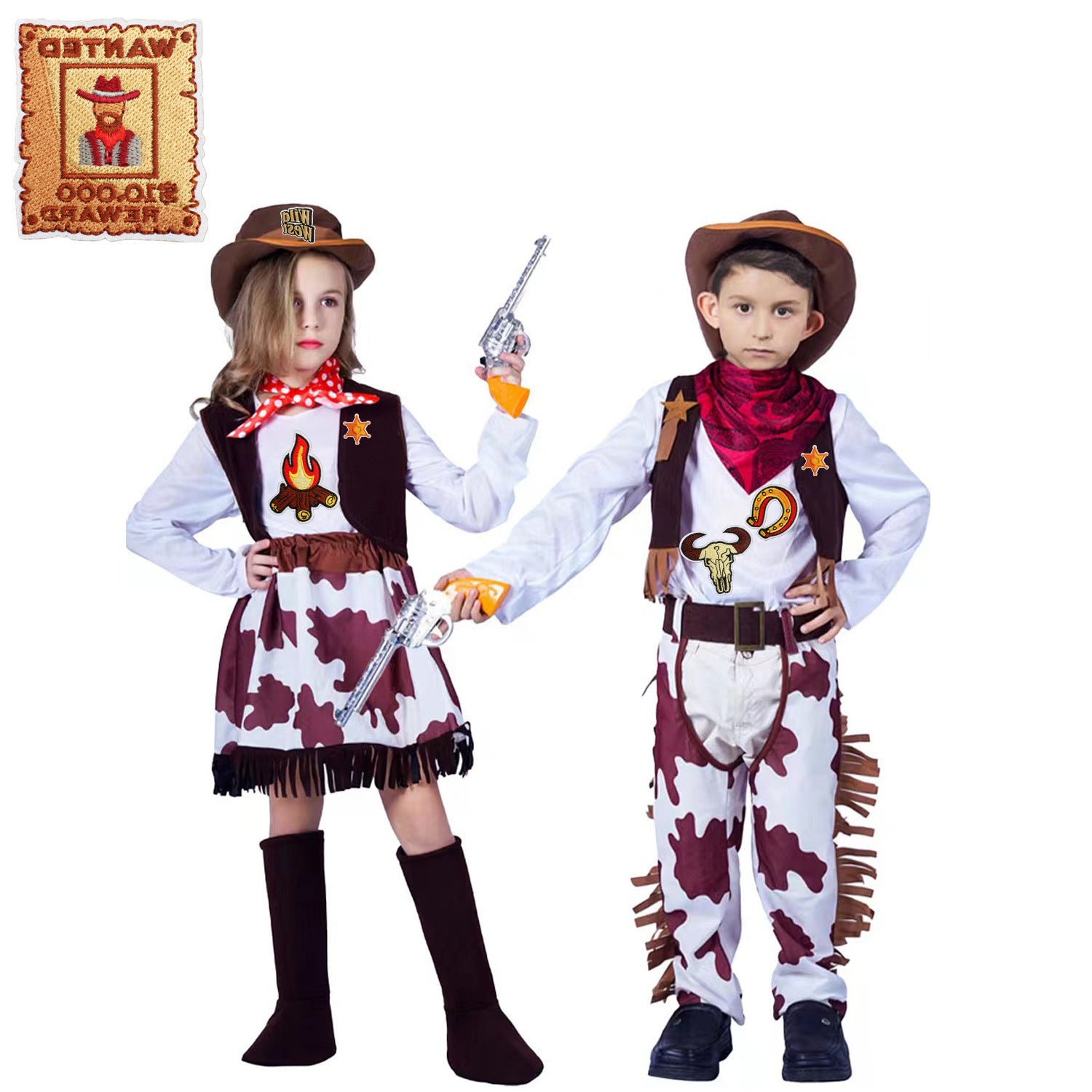 Wholesale Western Cowboy Cactus Embroidery Patch Polyester Thread DIY Decorative Accessory For Clothing Bags Resale
