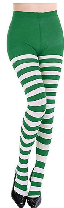 Wholesale Christmas Cosplay Props Red and White Striped One-piece Christmas Socks