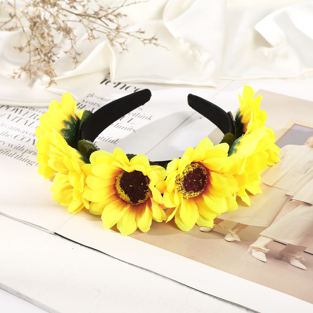 Wholesale Fabric Sun Flower Headband