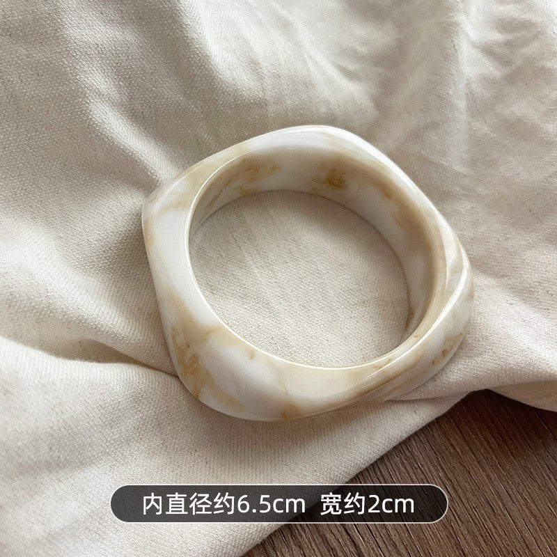 Wholesale Vintage Acrylic Geometric Irregular Ring Resin Bracelet