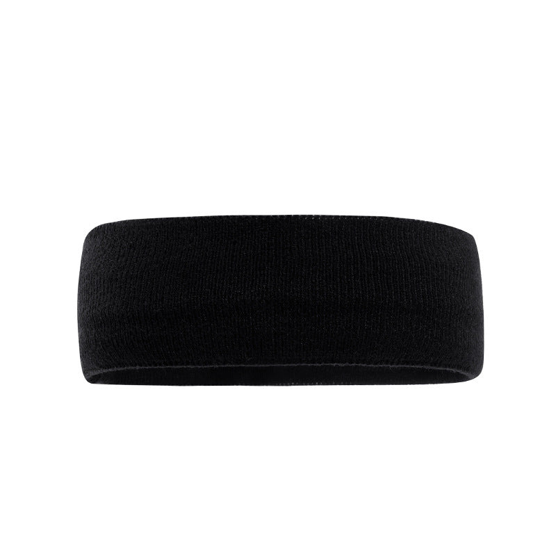 Wholesale knitted wide-brimmed elastic sweat-absorbent sports simple solid color headband for women