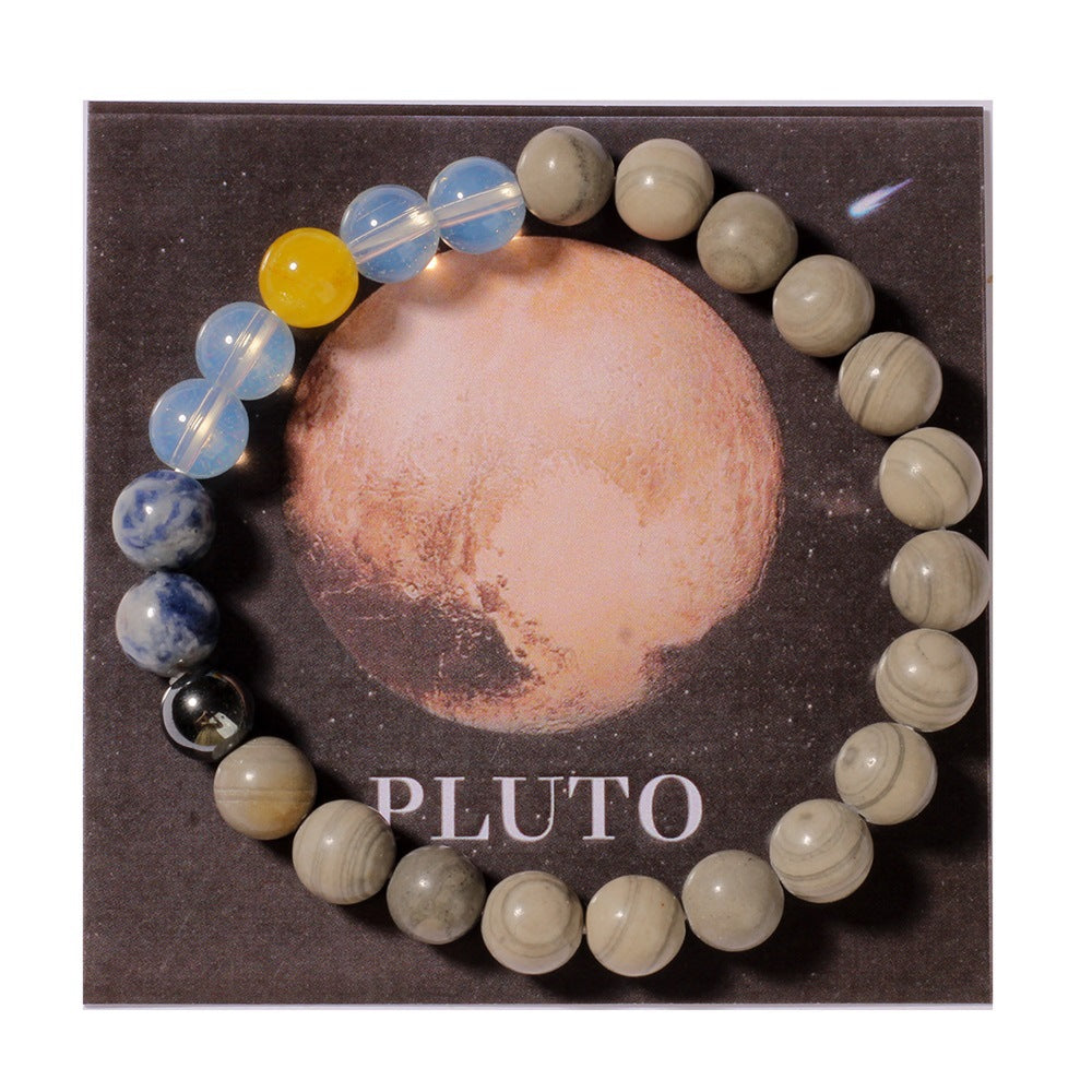 Wholesale Eight Planets Tiger Eye  Picture Stone   Bracelet