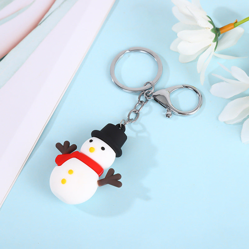 Wholesale Christmas Tree Elk Doll Soft Rubber Keychain